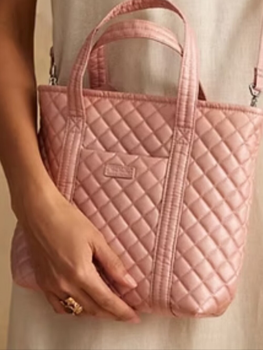 Vera Bradley Rose Quartz Mini Vera Tote - NWT!